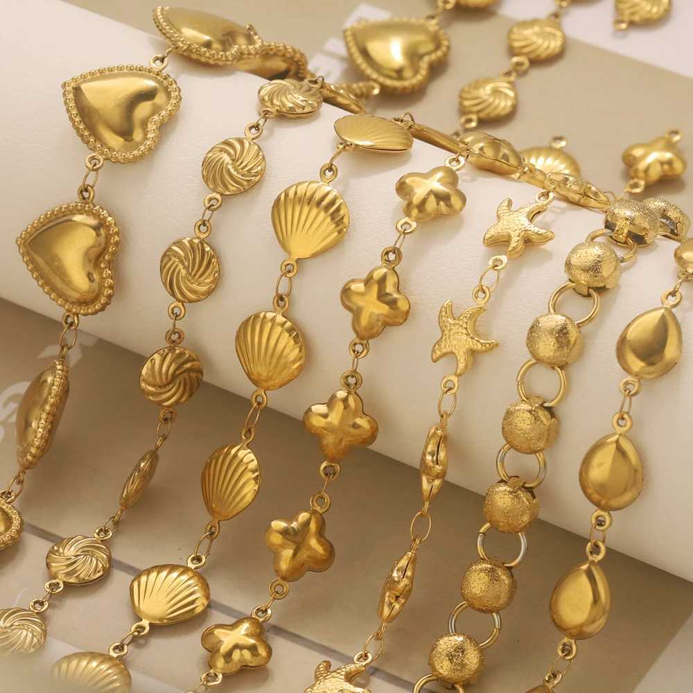 1M Stainless Steel Chains Ocean Starfish Shell Summer Chain for DIY Women Necklace Bracelet Hip Hop Punk Materials X250718