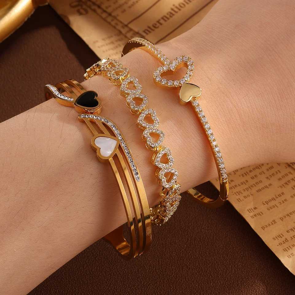 3KOL Fashion-shaped Design Series Stainless Steel Bracelets for Women Waterproof Fashion Jewelry Gift X250718