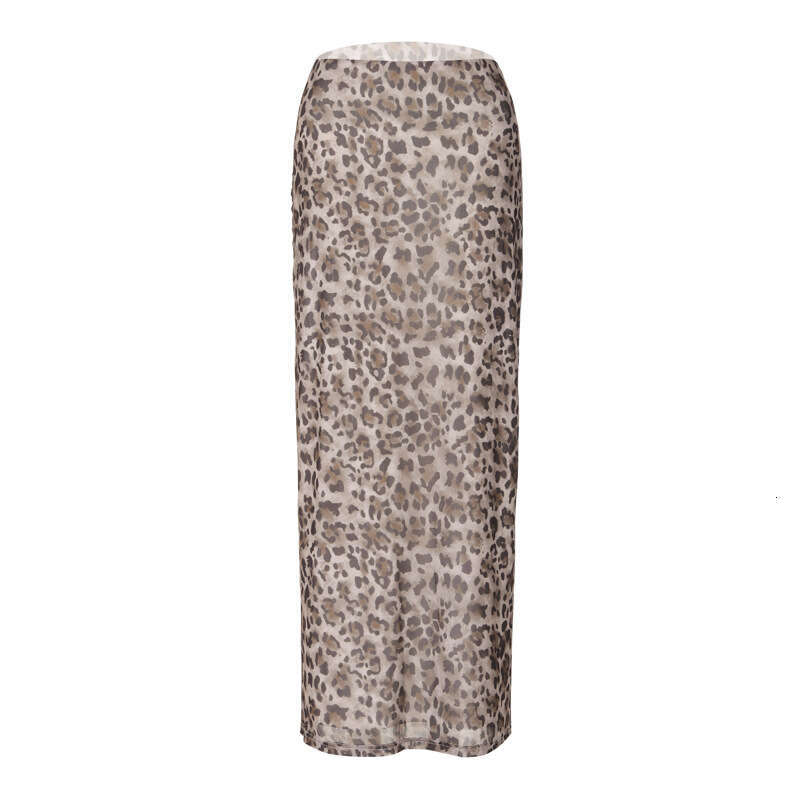 Summer New Women's Fashion Leopard Print High Waist Skirt B5