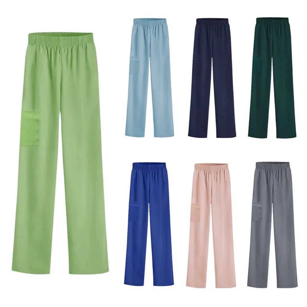 New Solid Color Soft Medical Uniform Bottoms Mens and Womens Medical Workwear Pants Nurse Accessories Scrub Bottoms Z250718