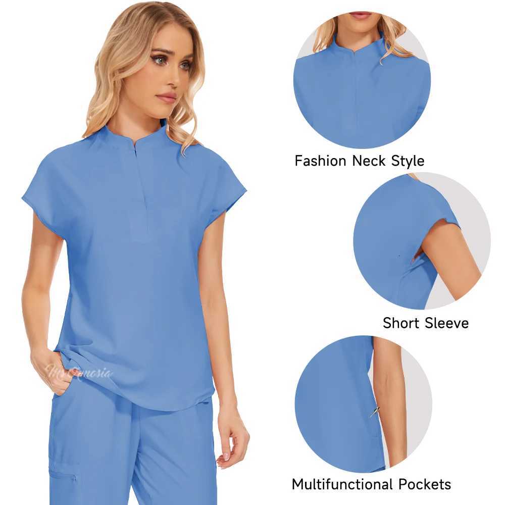 Medical Uniforms Women Scrubs Sets Nurse Nursing Work Clothes Beauty Salon Spa Work Clothes Surgical Suit Lab Hospital Overall Z250718