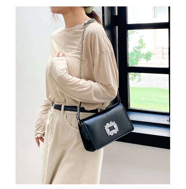 2025 Women's Niche Square Bag - Genuine Leather, Minimalist Design, Adjustable Strap, Crossbody/Shoulder, All-Match Chic