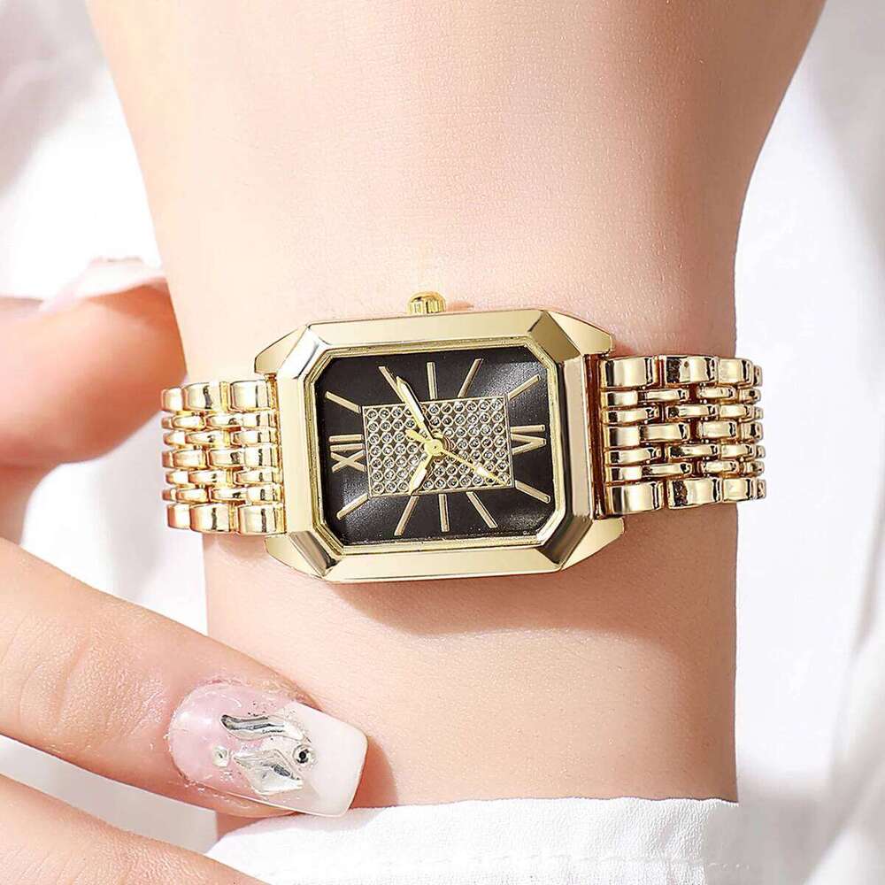 free shipping Fashion Rectangle Women Quartz Watch Ladies Stainless Steel Strap Wristwatches Reloj Mujer Girls Clock Gift (Without B