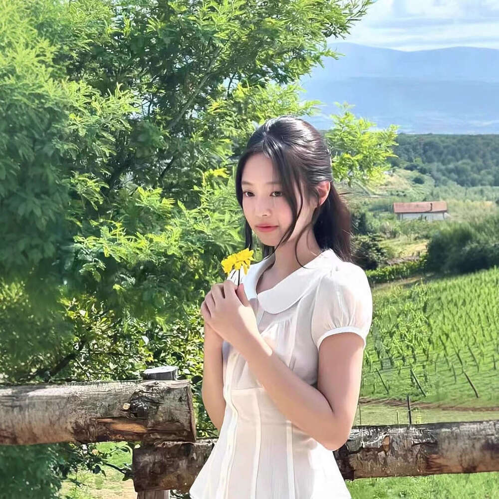 Jennie Style White Doll Collar Puff Sleeve T-Shirt For Women French Waist Tie Sweet Top B5