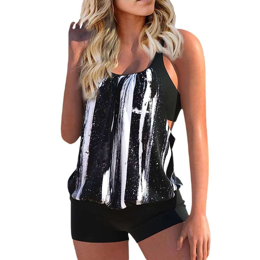 Swimsuit Women's Sexy Printing Two Piece Tankini Set New Summer Beach Holidays Swimwear