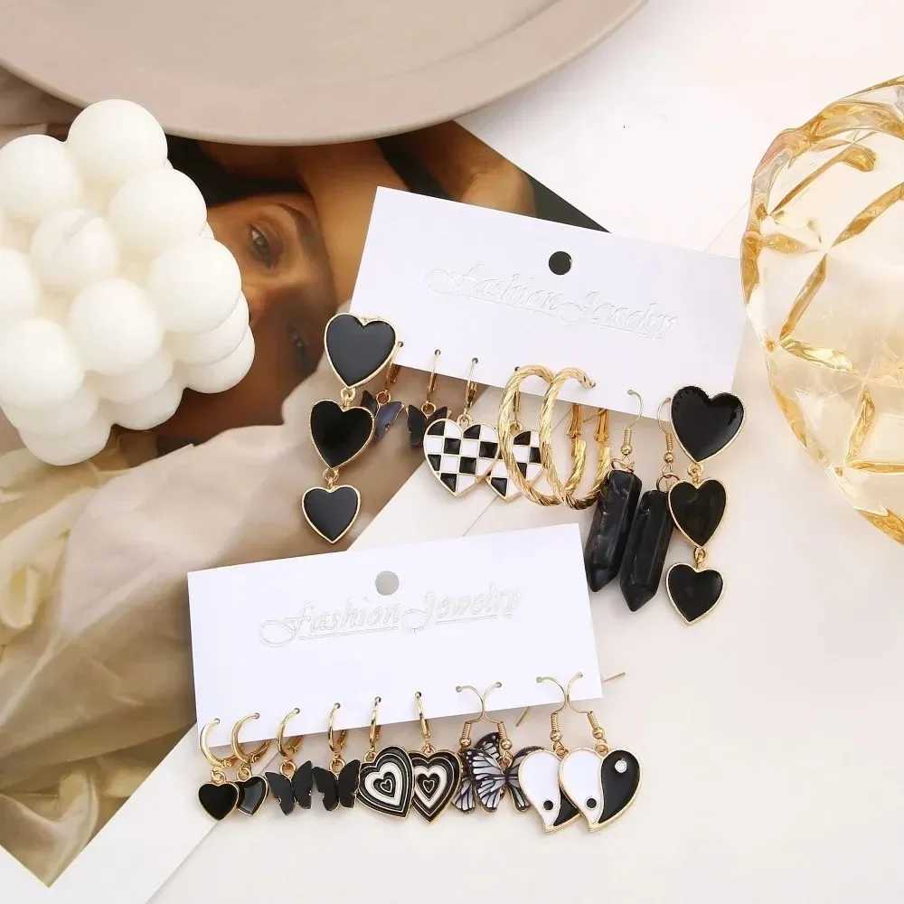 12 Pcs Fashion Geometric Circle Pearl Drop Dangle Earrings for Women Luxury Gold Color Enamel Hoop Earring Party Jewelry Set X250718