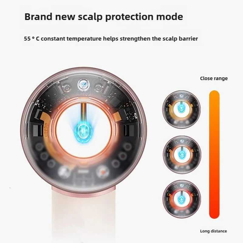 2025 New 1600W Professional Super Negative Ion High-Speed Hair Dryer 220V Temperature Leafless Hair Dryers Quick Home Appliances W250718