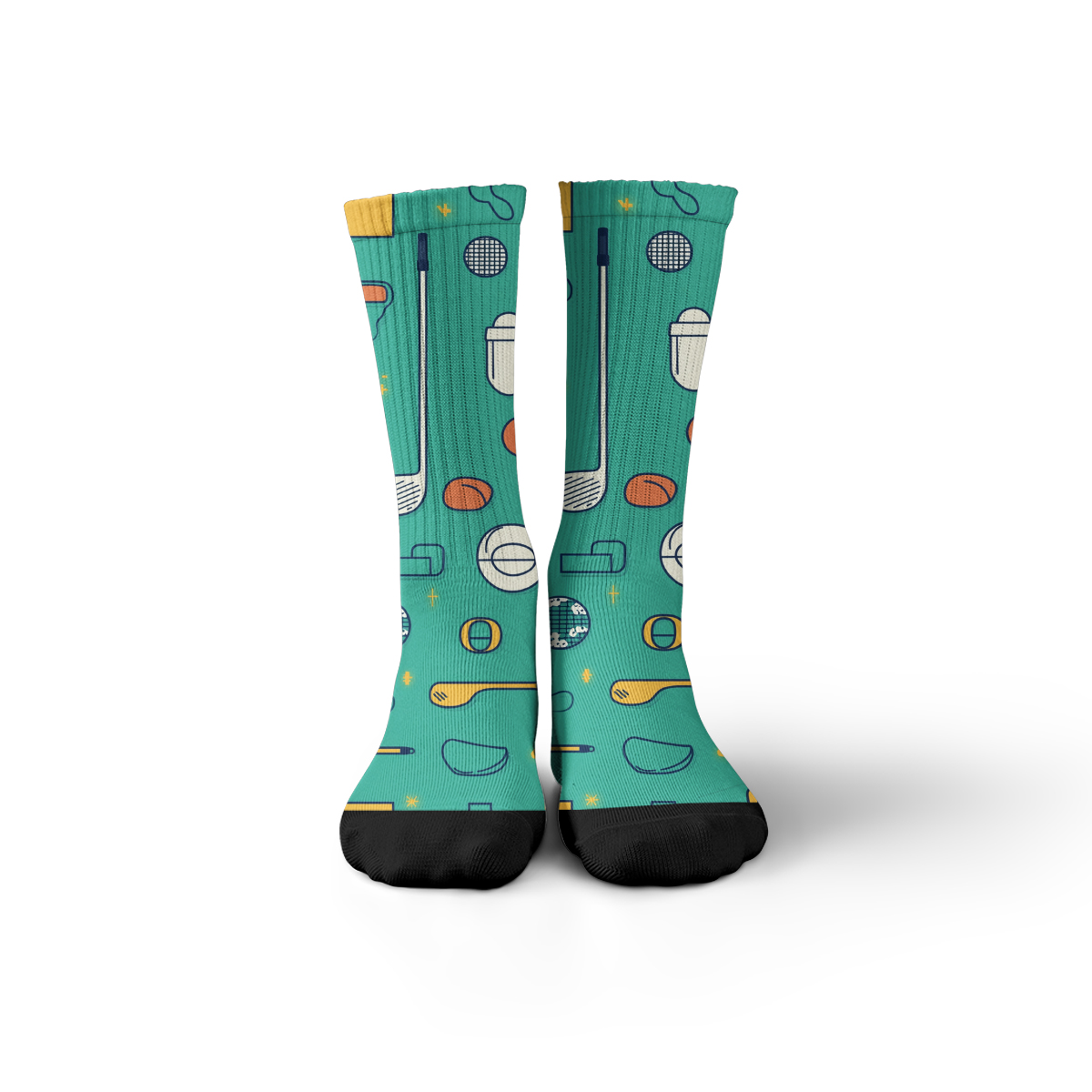 Groovy Golf Gear tube unisex ock Trendy Sports - Fun Vibes C058SOCKS