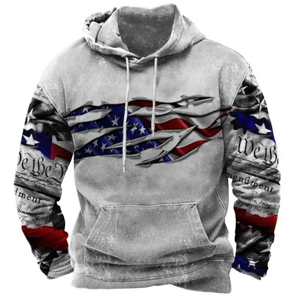 Fashion US Flag Print Hoodies For Men Hip Hop Trend Harajuku Vintage Clothes Spring and Autumn New in Sweatshirts Oversized Tops XJ250714