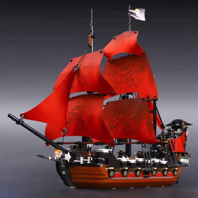 Pirates Of The Caribbeans Queen Anne Revenge Warship The Black Pearl 4195 4184 Ship Building Blocks Model Toys Bricks Kids Gifts Z250718