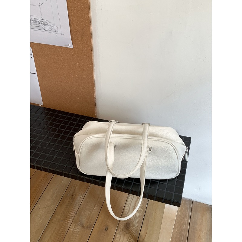 Baguette Underarm Bag Soft Leather Versatile Shoulder Bag Niche Design Textured Handbag