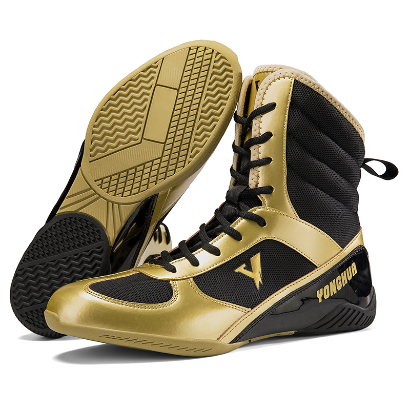Boxing shoes wrestling high top training fitness Sanda non-slip breathable