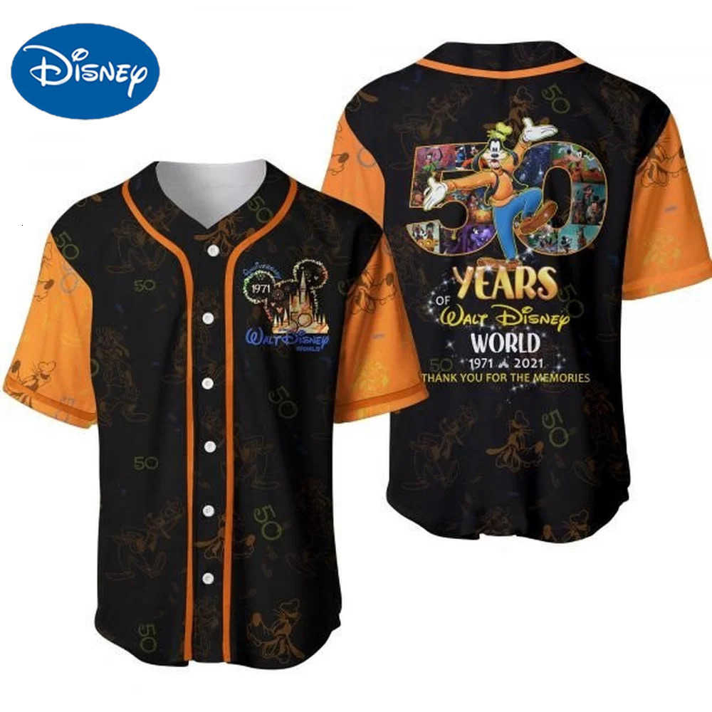 Disney Anniversary Disney Mickey Mouse Cartoon Baseball Jersey Unisex Shirts Summer Childrens Cartoon Casual Sweatshirts W250718