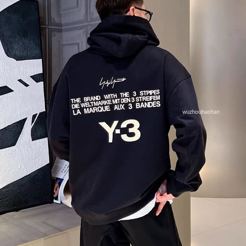 Men Hoodies Autumn and Winter y3 Letter Printing Leisure Sports Casual Hoodie Y1289
