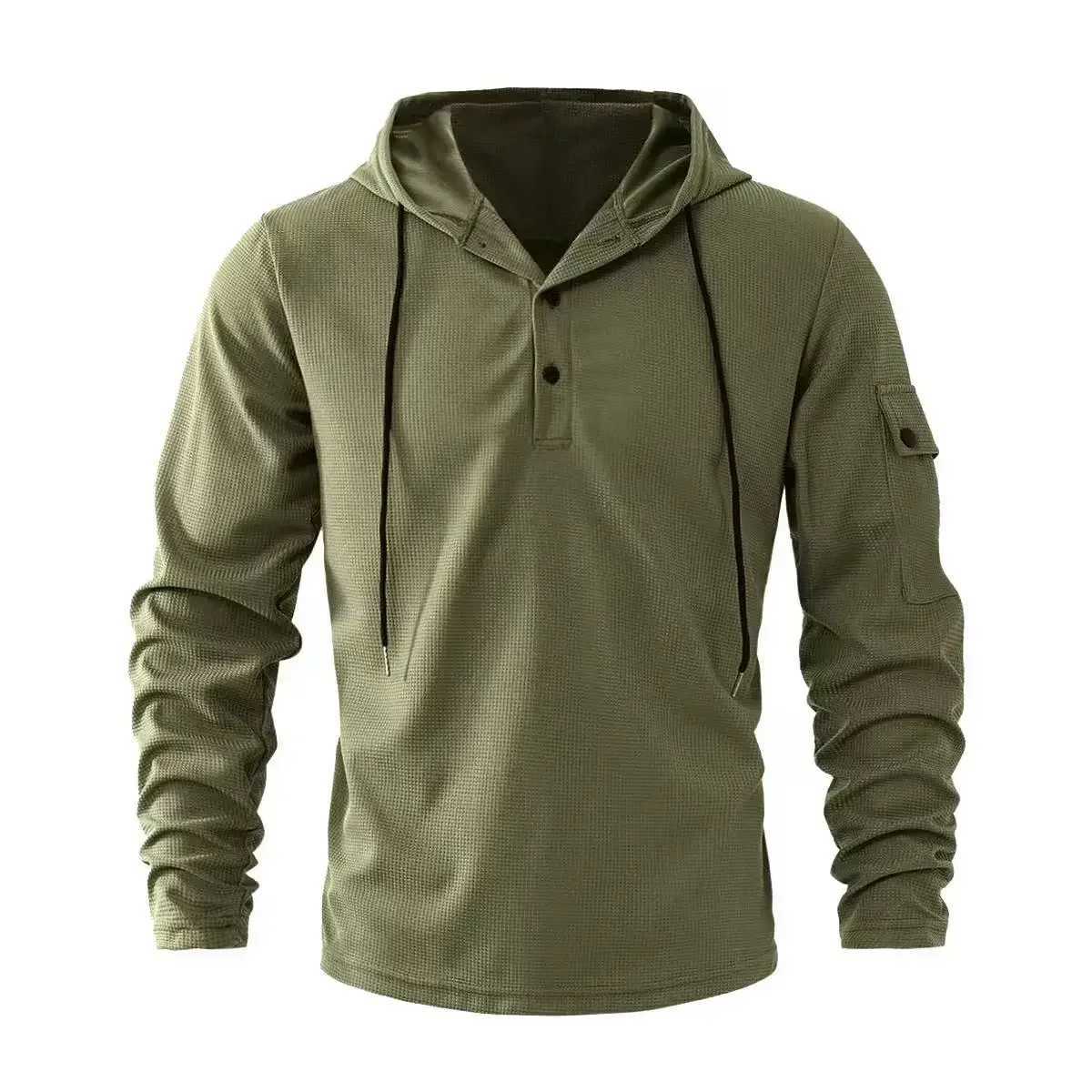 2025 Spring and Autumn New Mens Sports Fitness Button Hoodie Fashionable and Casual Versatile Breathable Running Coat XJ250714