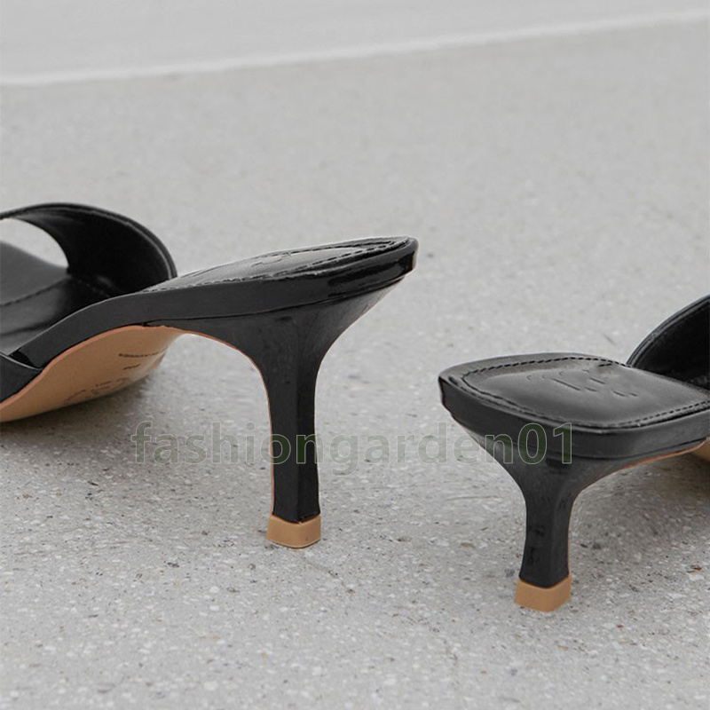 designer sandals high heel luxury patent leather sandal summer fashion sandale casual daily walk comfort mid-heel womens sandals