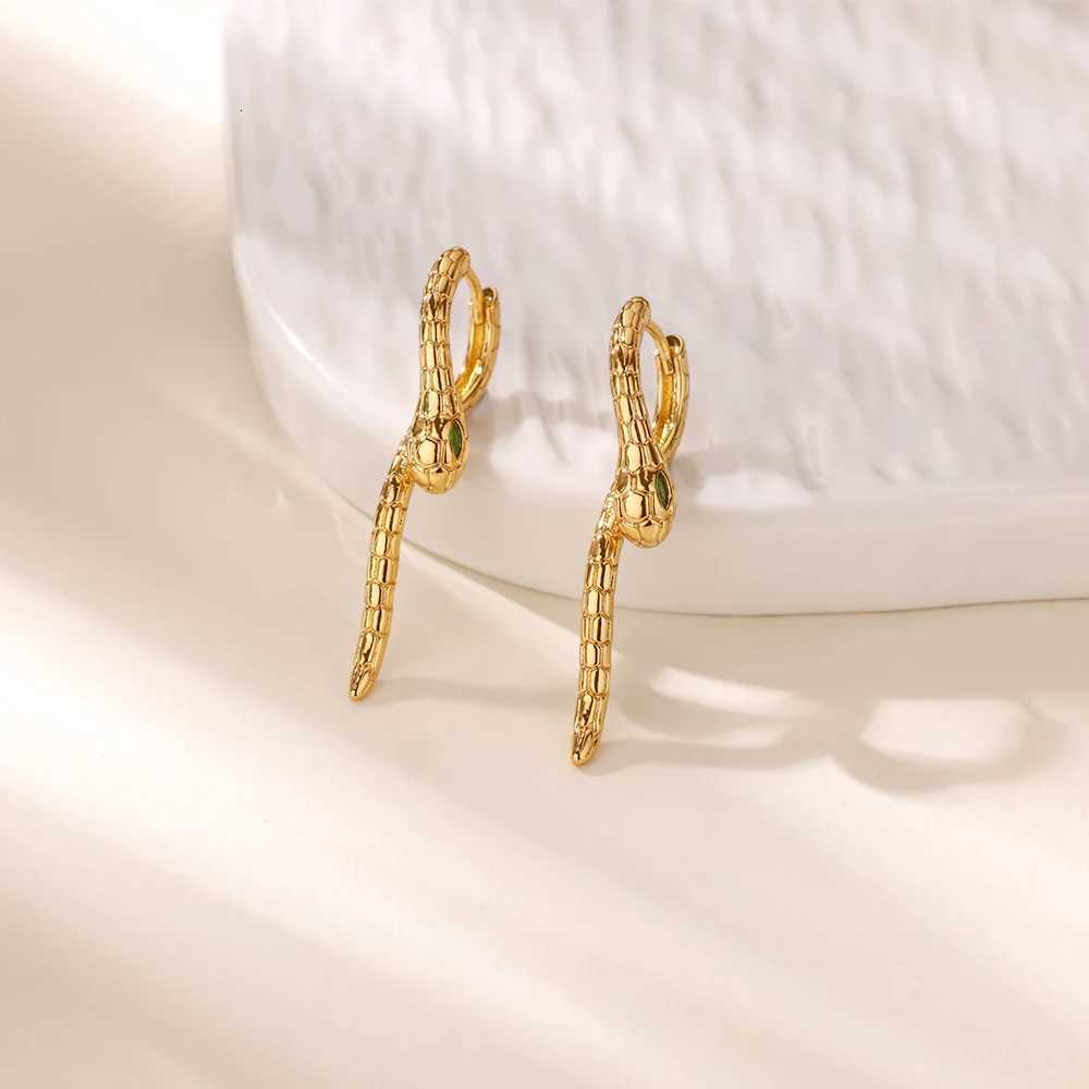 Snake Hoop Earrings for Women Waterproof Stainless Steel Earrings Vintage Gothic Ear Jewelry Y2K Accessories Sings Items X250718