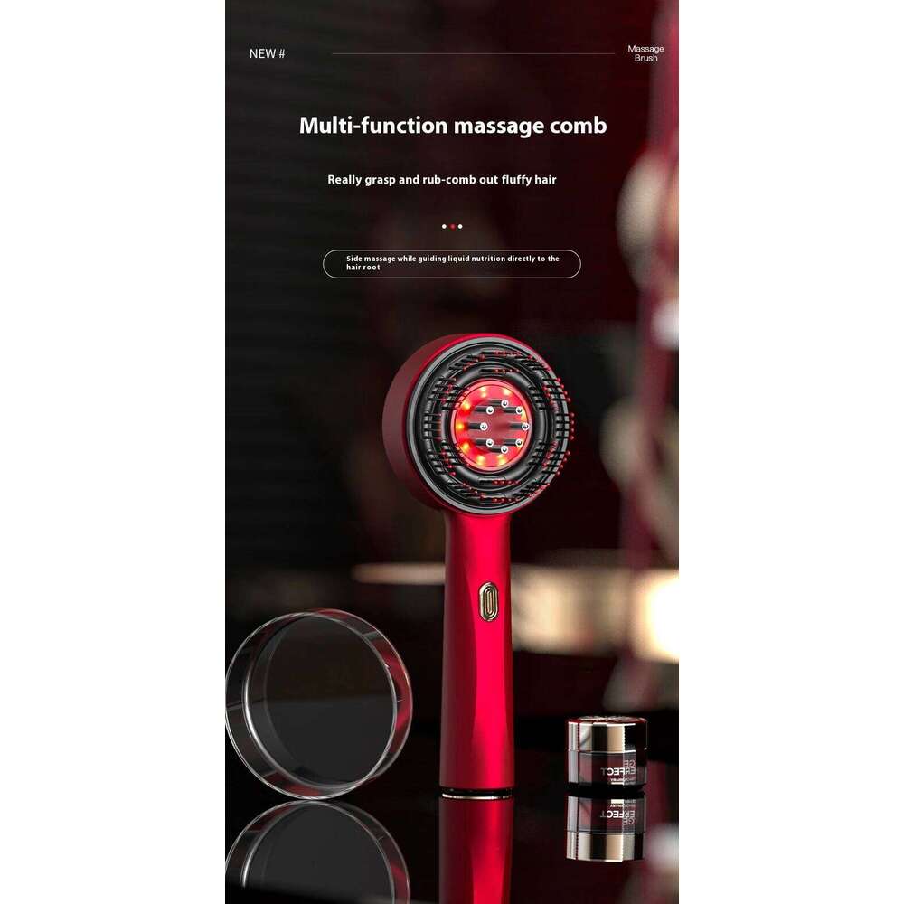 Electric Hair Regrowth Red Light Vibrating Scalp Massage Brush Comb