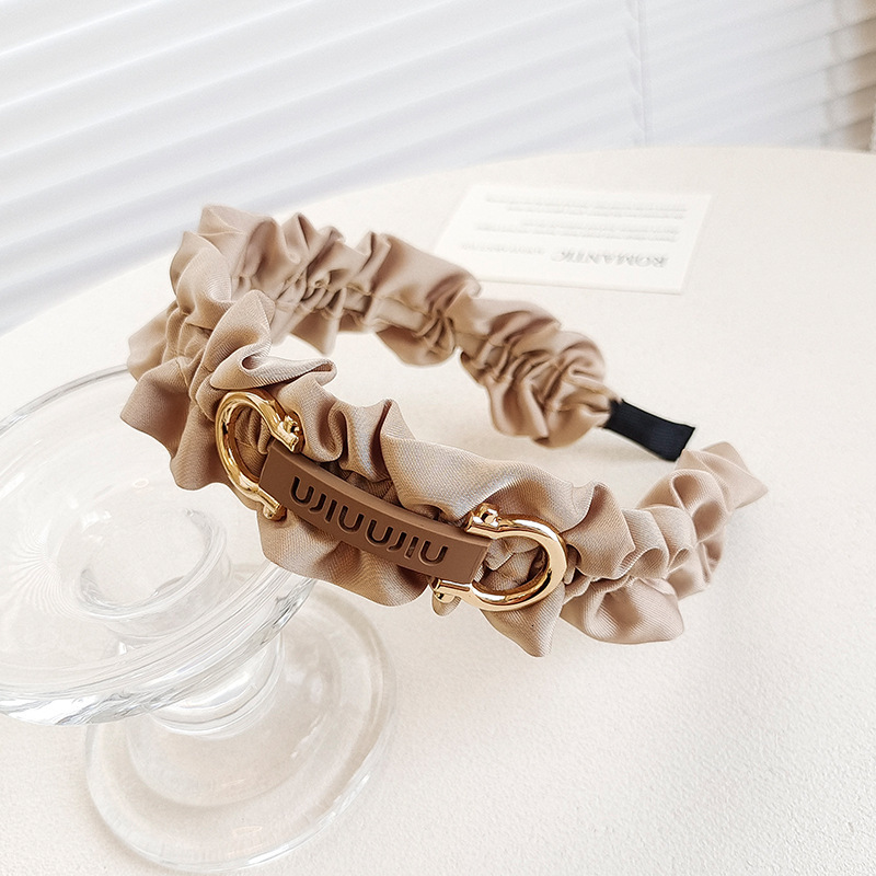 High Crown Wrinkle Hairband for Women 2024 Korean Internet Celebrity New Accessory Face Washing Headband Fashion Hair Ornament ddmythur