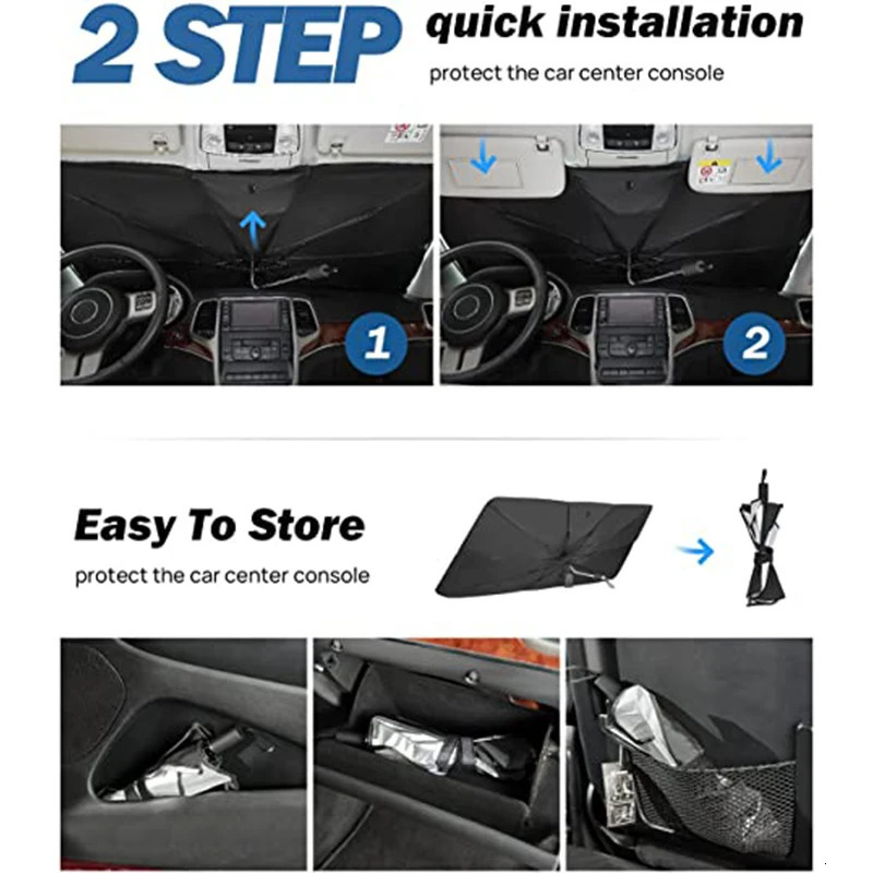 Car Windshield Sunshade Car Front Shading Sun Shade Upgrade Auto Parasol Umbrella Type for Car Window Summer Sun Protection 250715