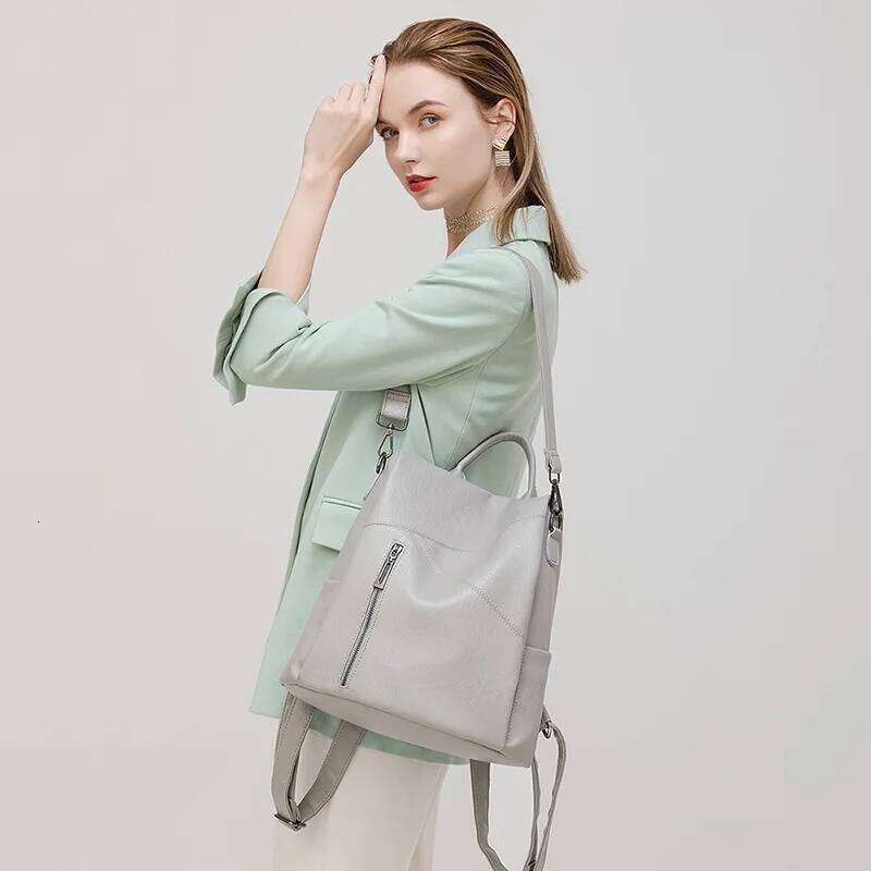 Women Backpacks Vintage Female Shoulder Bag Soft Leather Backpack Ladies Travel Back Pack Bags For Girls Mochila