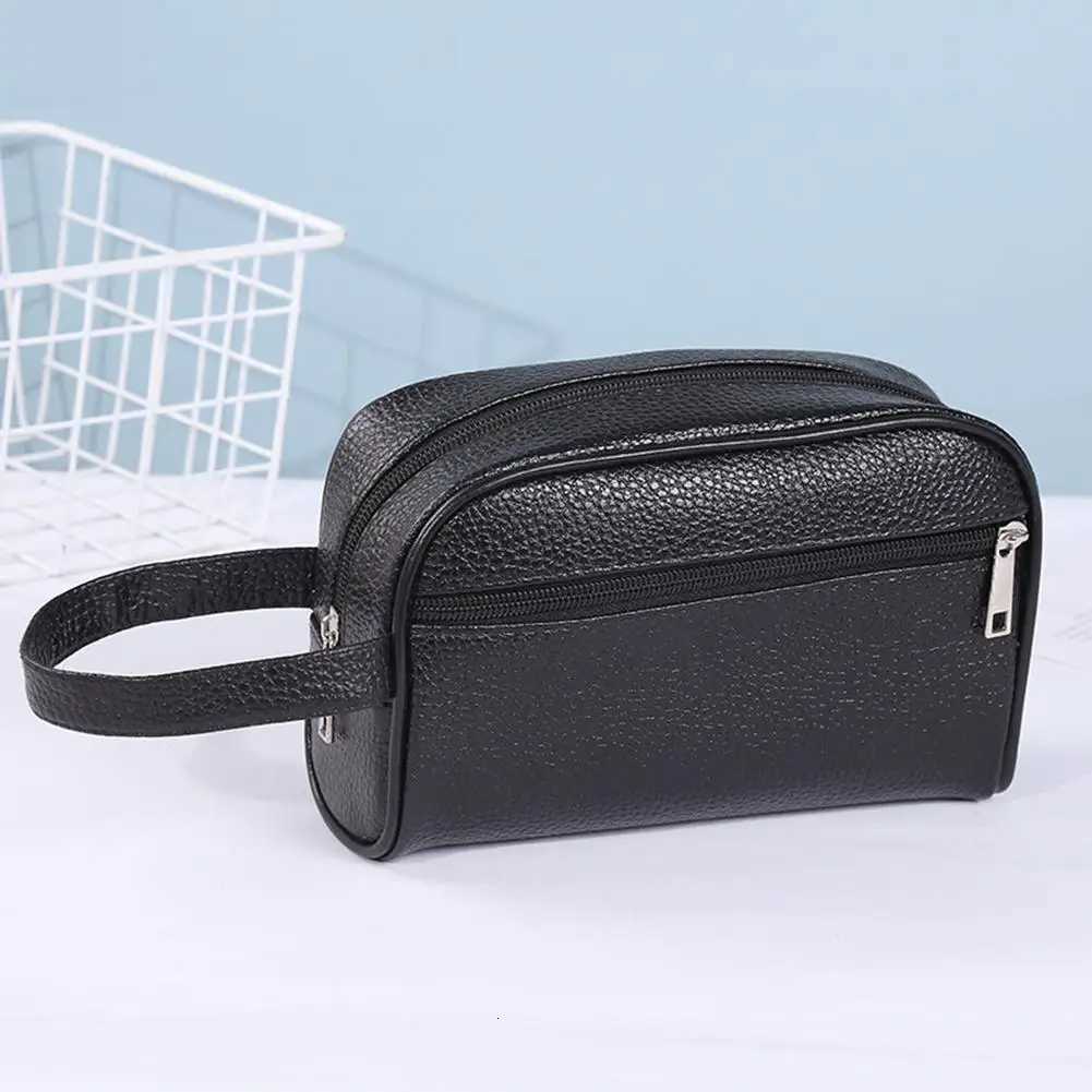 Men Women Vintage Wristlet Bag PU Leather Pure Color Small Wristlet Bag Vintage Cellphone Storage Bag Handbags Supplies Y250717