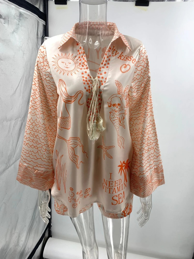 Summer Fashion Womens Elegant Home Two Piece Set Vneck Long Sleeve Top Mini Short Casual Sports Set 250717