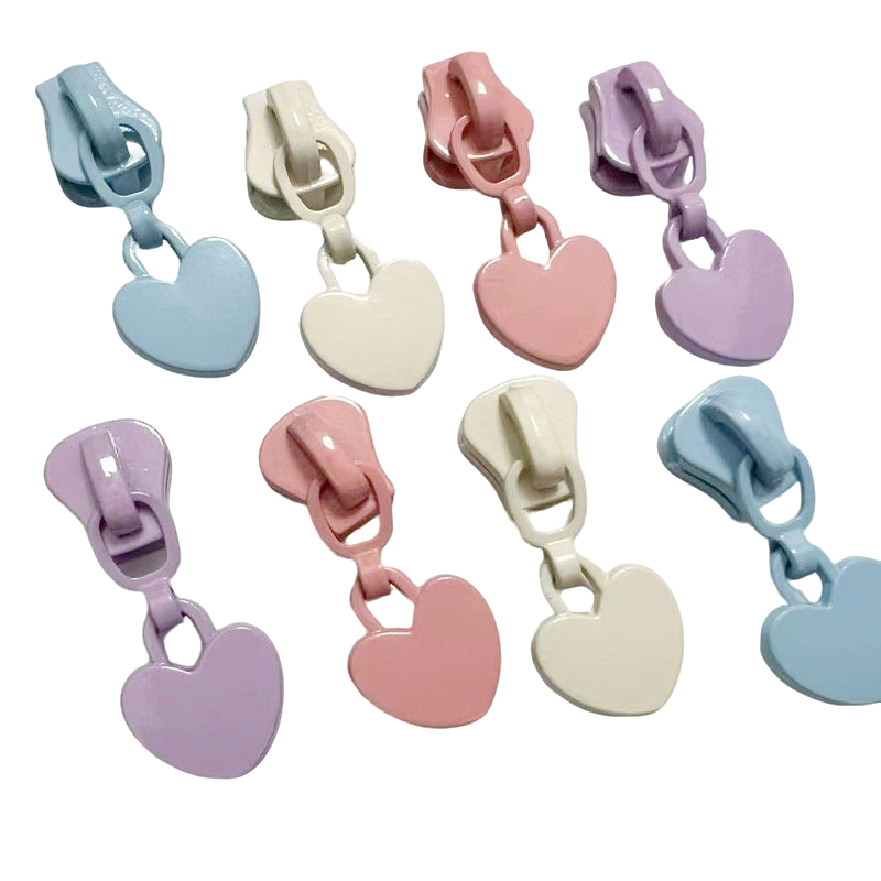 5 # Resin Zipper Head Manufacturer Direct Sales Resin Love Heart Luggage Handbag Leather Zipper Head