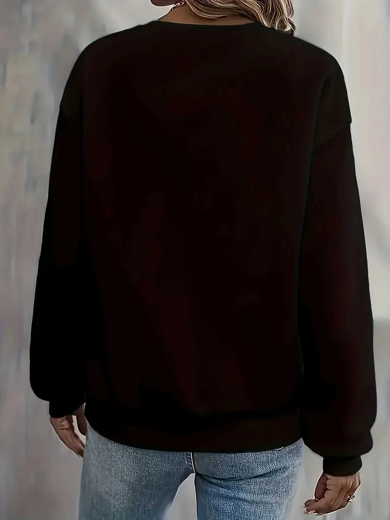 Womens Autumn and Winter Fashion Casual Sports Loose Los Angeles Print FCE Warm Long Sweat Pocket Hooded SweatshirtXJ250717