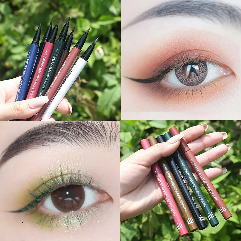 Professional Fast Dry Smooth Waterproof Eyeliner Pencils Eyes Brown Black Color Pigments Liquid Eye Liner Pen Make Up Tools 250717