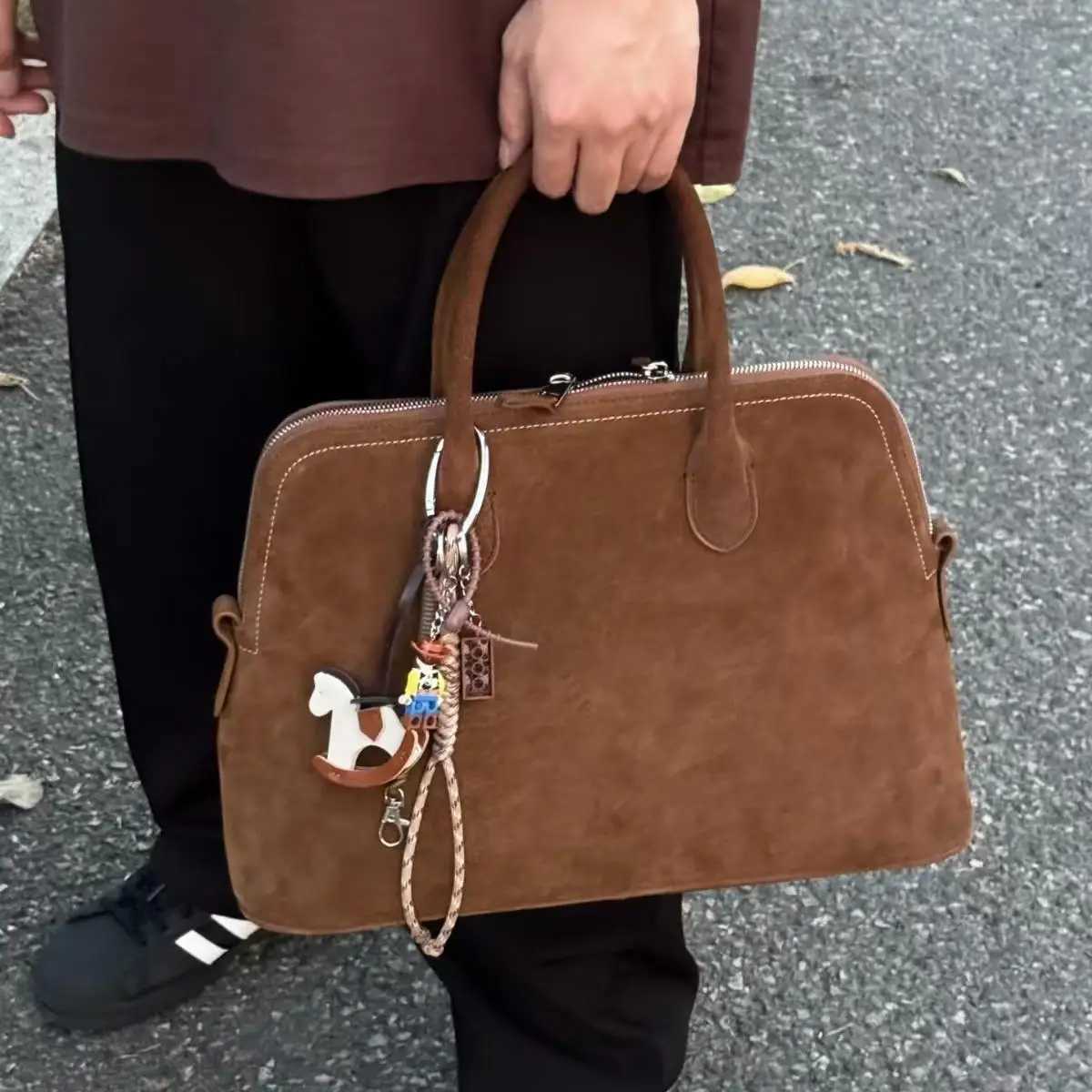 Suede ell Bag Large Capaci Single oulder Tote Bag Commuter Briease Womens Bag Casual Handbag Soft Leather Z250718