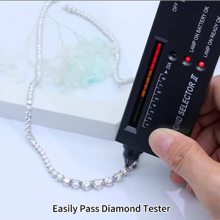 Wholesale Price Fine Jewelry Bracelet Silver 925 Gold Plated VVS Certificate Moissanite Tennis Chain Jewelry Sets Dropshipping