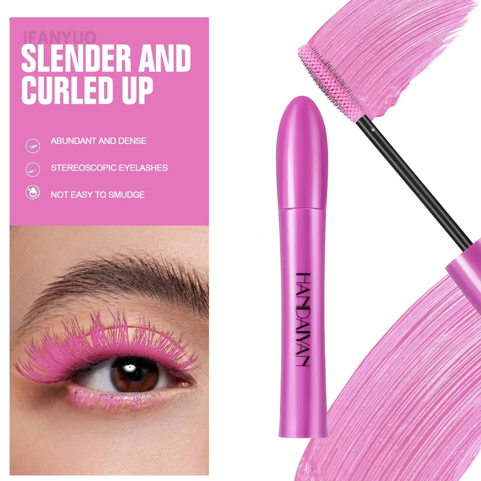 5D Colorful Silk Mascara Blue Red Black Cream Length Waterproof and Non-caking Colored Thickening Lengthening Curling Mascara 250717