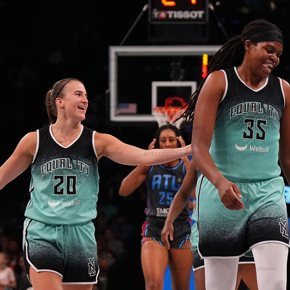 20 Sabrina Ionescu 2025 Basketball Jerseys Stewart Laney-Hamilton Custom Jersey Sweatshirt - Embroidered