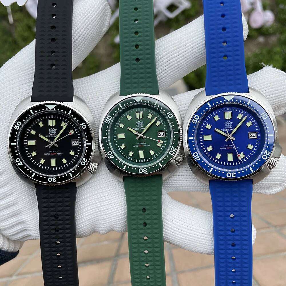 SD1970 Best Seller Steeldive Brand 44MM Sapphire Glass Insert Luminous Men NH35 Dive Watch with Ceramic Bezel free shipping