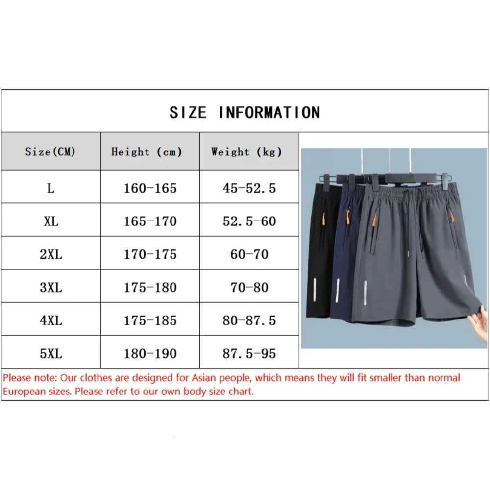 Mens Summer Ultra-Thin Ice Silk Beach Casual Shorts Jogging Sport Quick Dry Male Zipper Loose Gym Sports Short Pants Sweatpants W250718