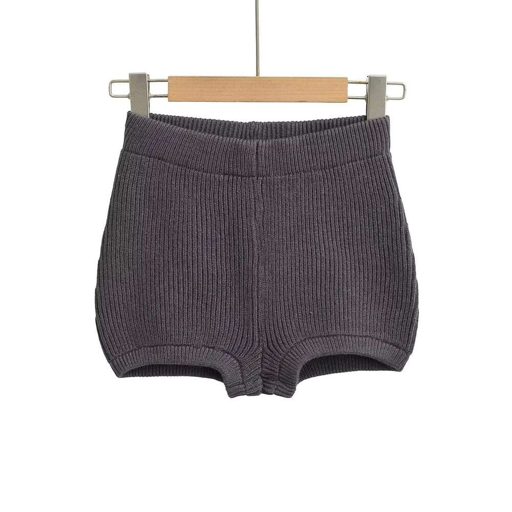 American Street Style Blogger High Waist Leg-Lengthening Solid Color Sexy Versatile Knitted Shorts Sweet Internet Celebrity Yoga Hot Pants B5