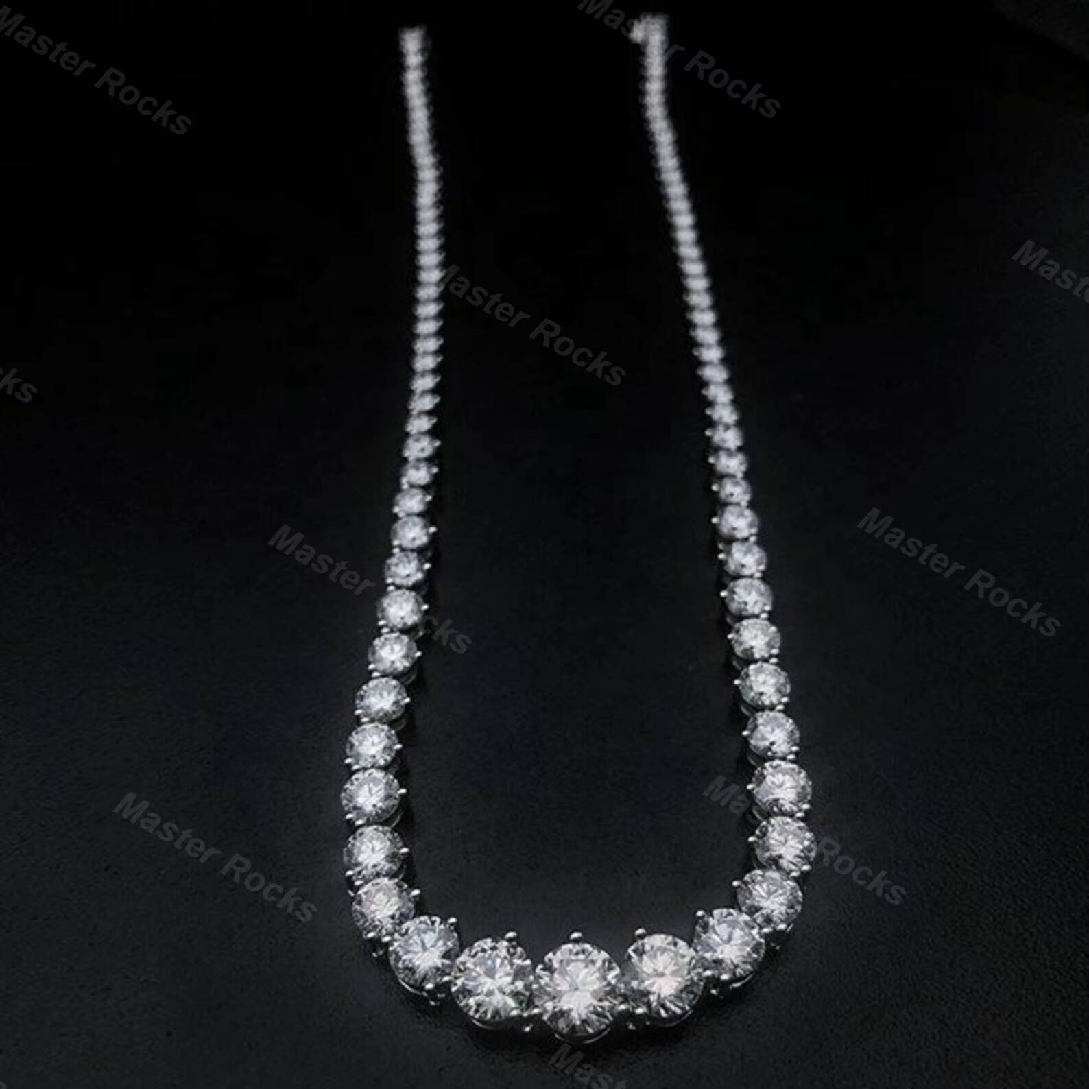Pass Diamond Tester Tennis Chain 4mm 925 Sterling Silver Necklace Men Moissanite Tennis Chain