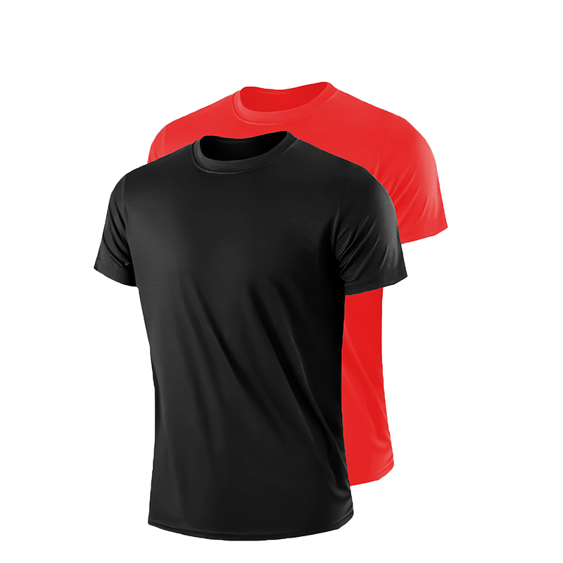 Mens Summer T shirt Black with other colors two piece suit(Suitable for young men and women)