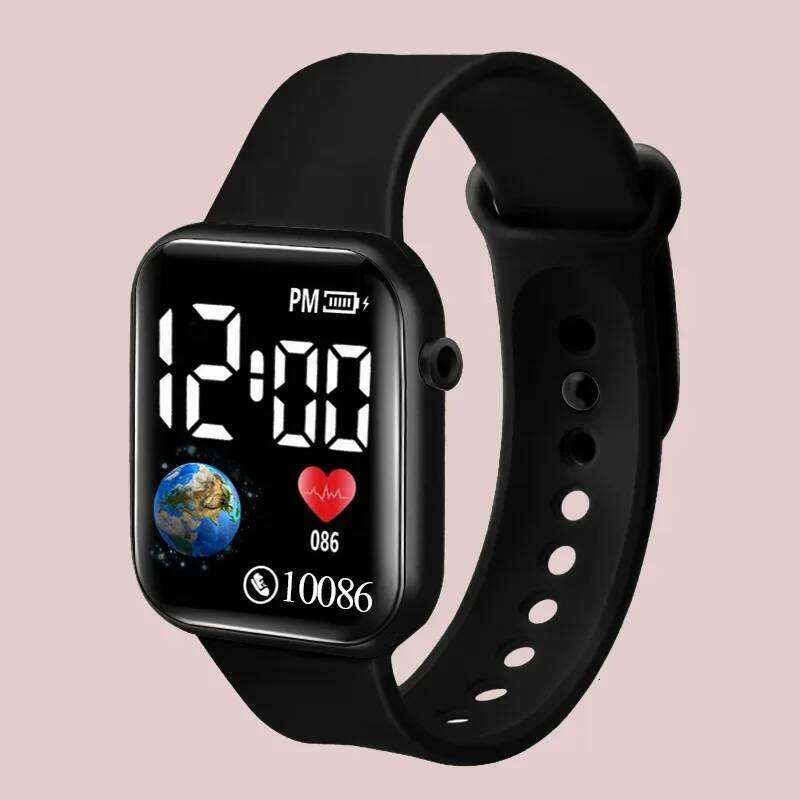 free shipping New Student Square Digital Wristwatches Couple LED Sports Fashion Children Led Electronic Watches free shipping