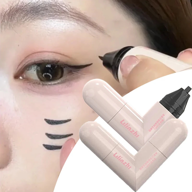 Lazy Integrated Eyeliner Stamp Symmetric Precise Outline Seal Lasting Waterproof Liquid Eye Liner Pen Extended Eye Tail Makeup 250717