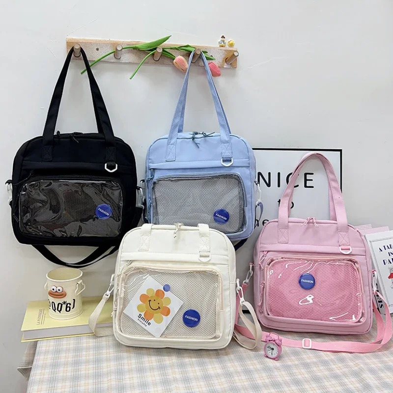 Japanese Style Kawaii Itabag for Dolls Large Handbags Nylon School Bags for Teenage Girls Tote Shoulder Bag JK Crossbody Bag 250714