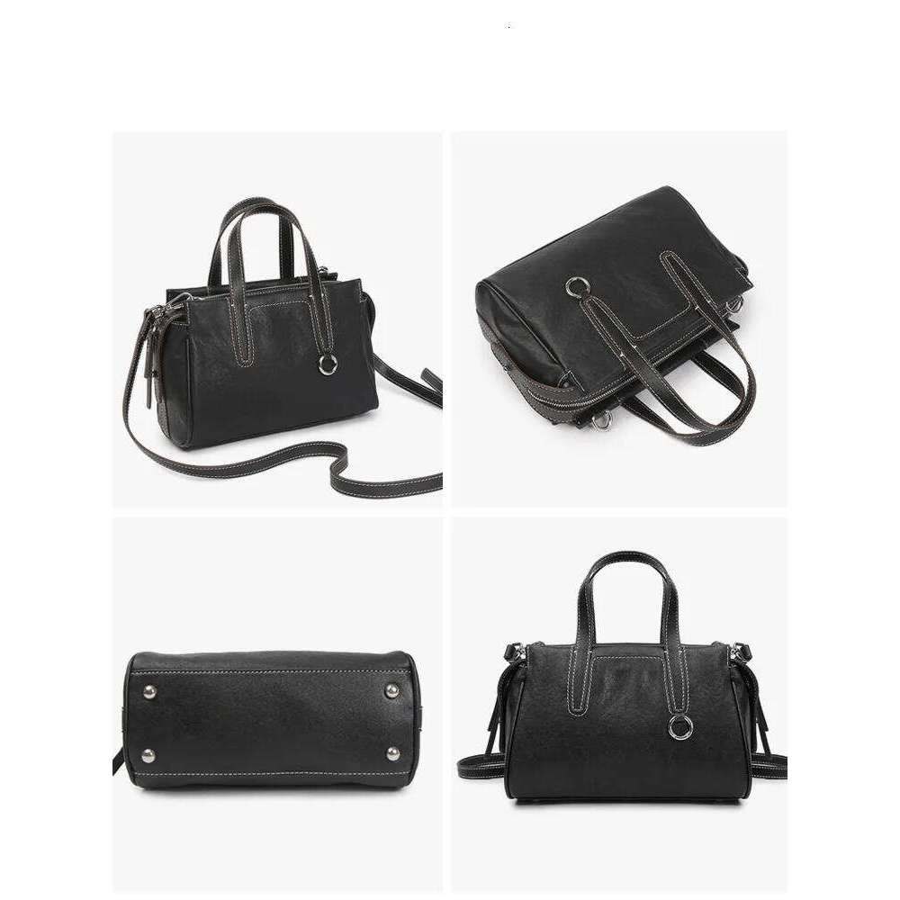 Genuine Leather Women's Versatile Crossbody Bag 2025 New Retro Style Handbag, Female Niche Commuting Shoulder bag