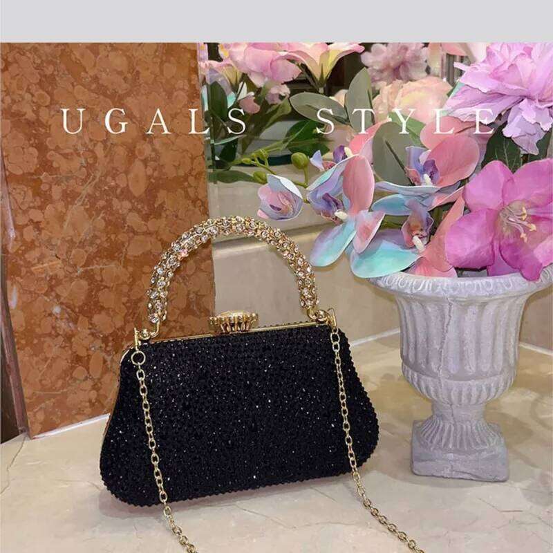 Designer Bags Dia Evening Top Handle Women's Handbag Crystal Shiny Wedding Party Clutch Purse Shoulder Messenger Bag Luxury Bag
