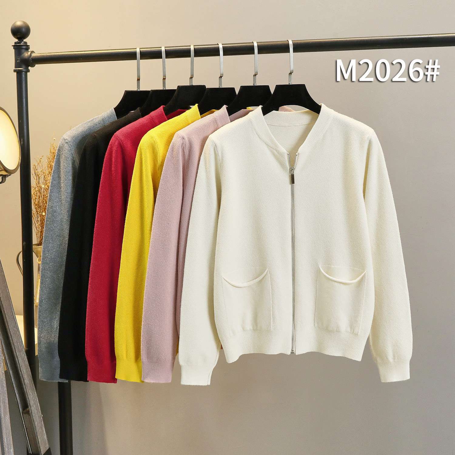 Autumn Winter Korean Style New Small Fragrance Zipper Knitted Cardigan Sweatshirt Spring Casual Women's Jacket