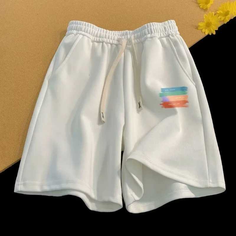 American Vintage Color Tags Print Shorts High Street Loose Soft Comfortable Drawstring Five Point Shorts Basketball Short Pants W250718