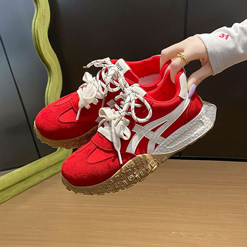 Thick-Soled Height-Increasing Dad German Training for Women 2025 Spring and Autumn New Versatile Soft-Soled Free shipping Casual Sports Shoes JC2670