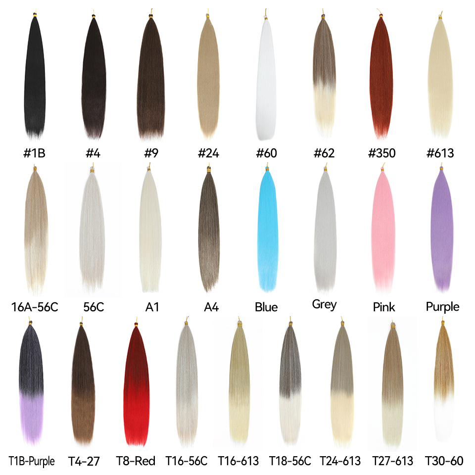 Straight Synthetic Braids Hair Bulk Crochet Hair Extension For Women Wholsale 30" Bone Straight Hair Bundles