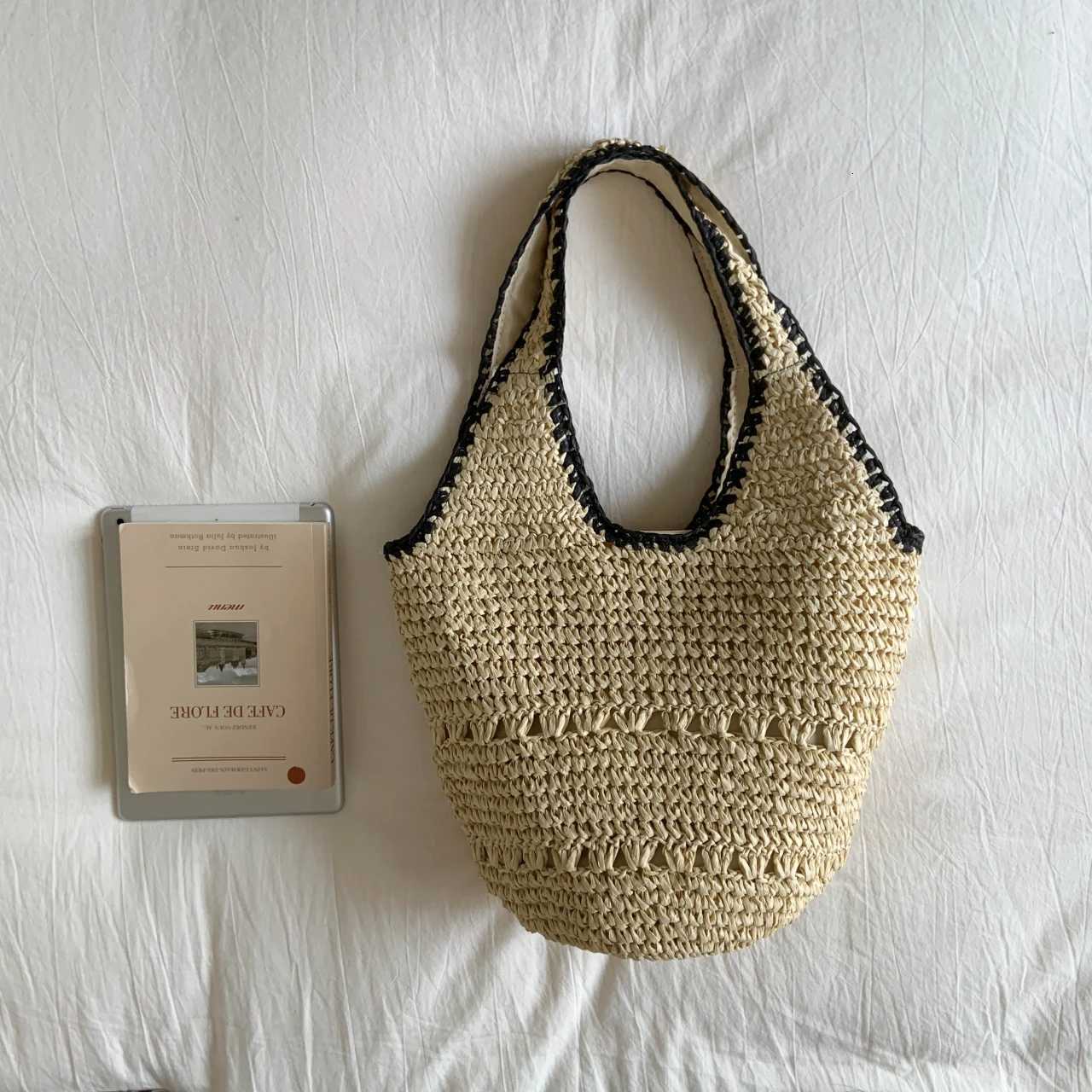 Cross-border Large Capacity Laid-back Bohemian Style All-Mah Womens Underarm Hand-woven Bags Cotton-linen XJ250718