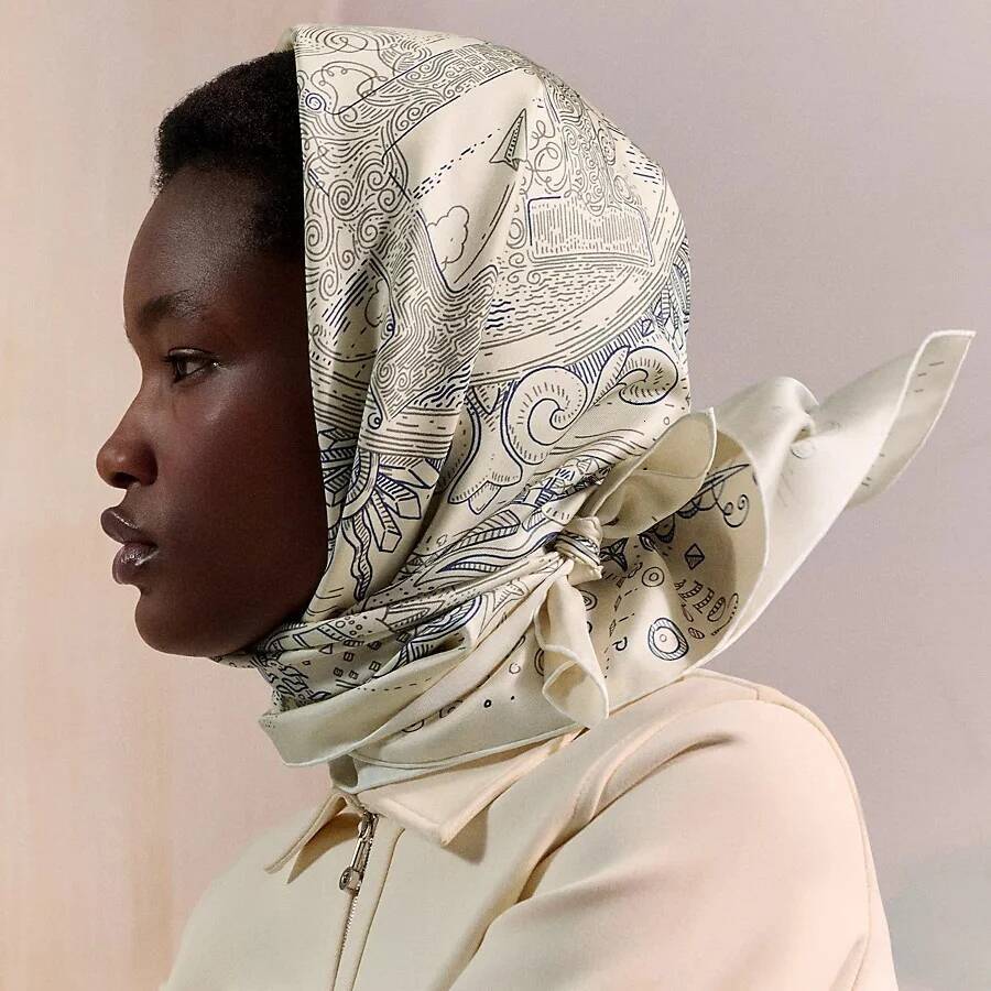 H Designer Silk Sca… - image